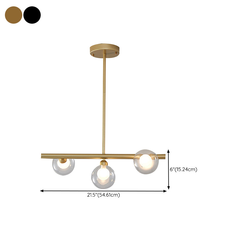 Simplicity Island Lighting Fixture Glass Shade Hanging Light for Dining Room