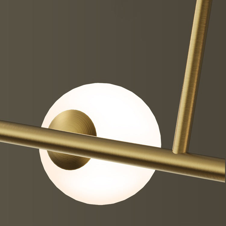 Minimalist Island Lighting Fixture Glass Hanging Light for Dining Room