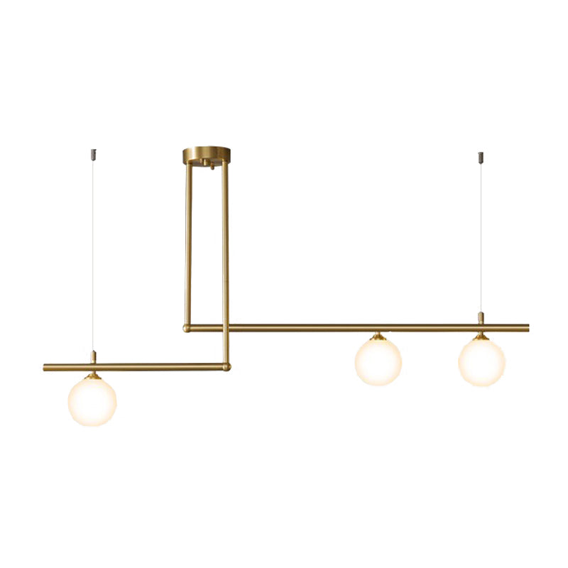 Simple Island Lighting Fixture Glass Hanging Light for Dining Room