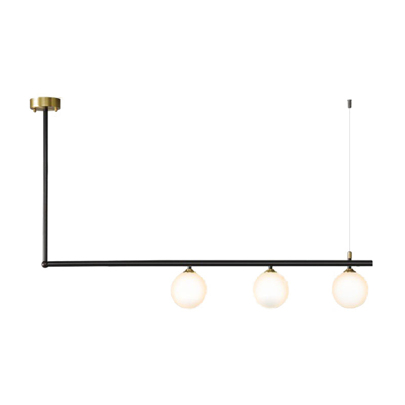 Simple Island Lighting Fixture Glass Hanging Light for Dining Room