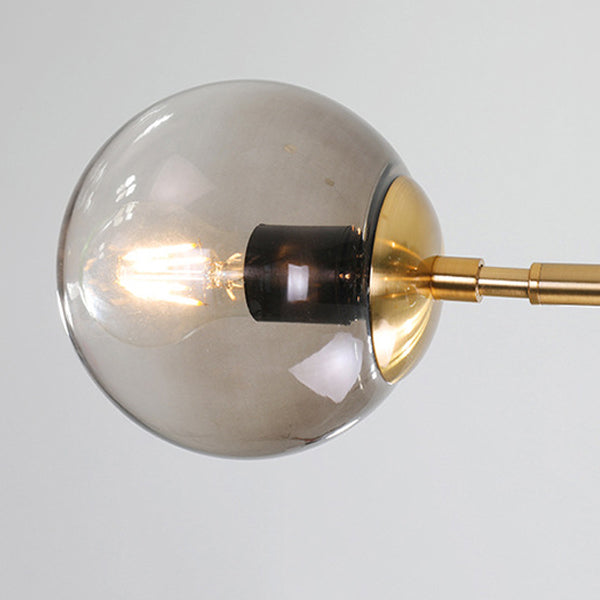 Modern Island Lighting Fixture Glass Ball Shade Hanging Light for Dining Room
