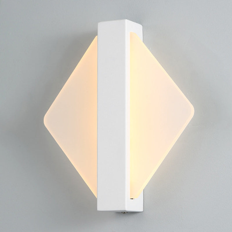 Single Contemporary Wall Mounted Sconce Brass/Black/White LED Wall Light for Bedroom