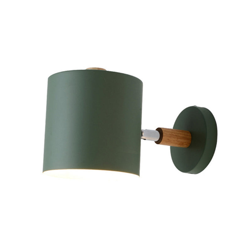 Half Cylinder Shape Metal Wall Light Fixture Modern Style Wall Lamp for Bedroom