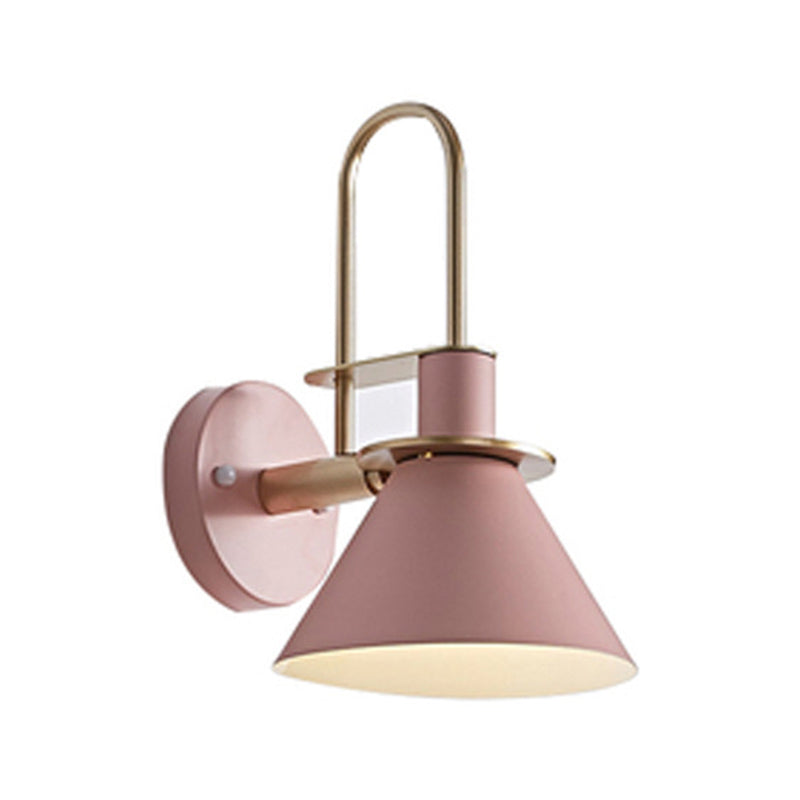 Metal Cone Shape Sconce Light Modern-Style 1 Light Wall Light Fixtures