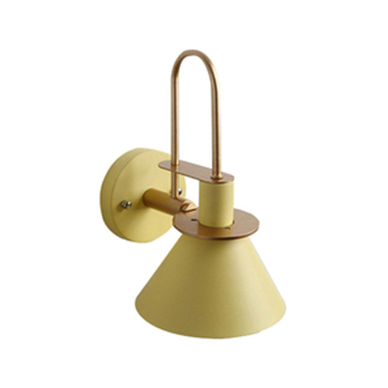 Metal Cone Shape Sconce Light Modern-Style 1 Light Wall Light Fixtures