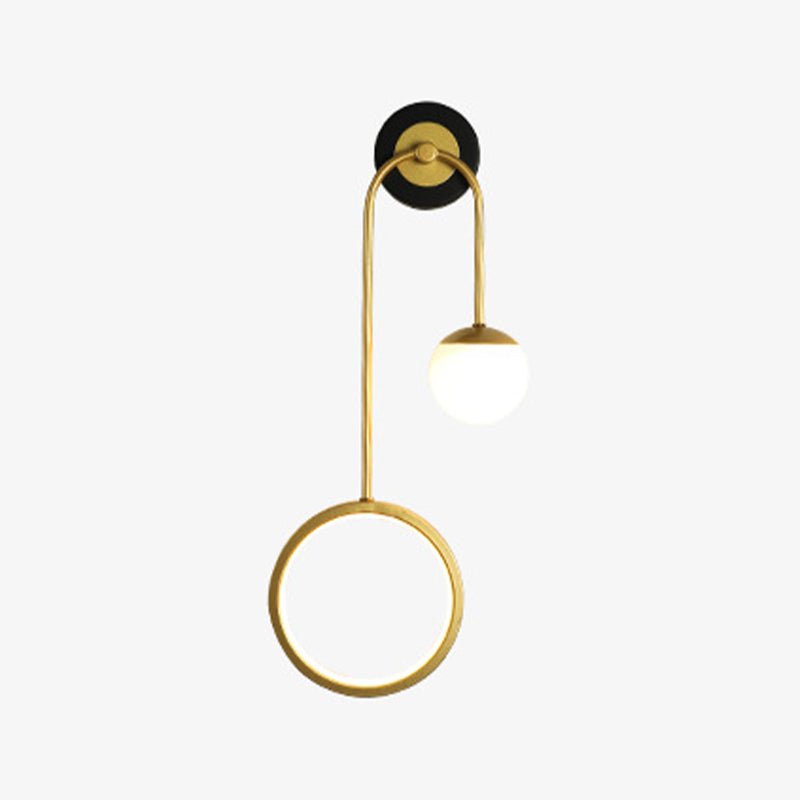 Modern Unique Shape Wall Mount Light Fixture 2 Light Wall Light Sconce in Gold