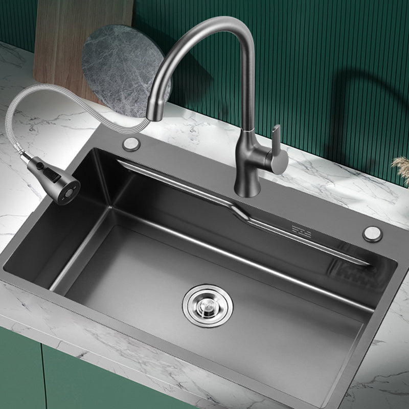 Contemporary Style Kitchen Sink Stainless Steel Kitchen Sink with 3 Holes