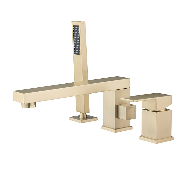 Deck Mounted Bathroom Faucet Modern Style Metal Bathroom Faucet