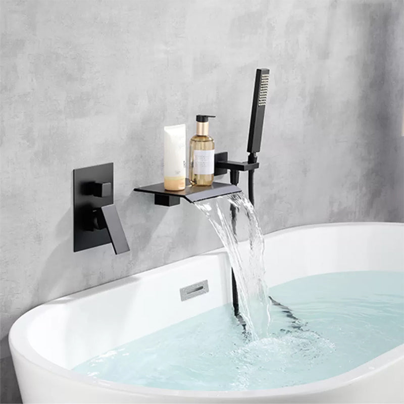 Contemporary Bathroom Faucet Wall Mounted Bathroom Faucet with Handheld Shower