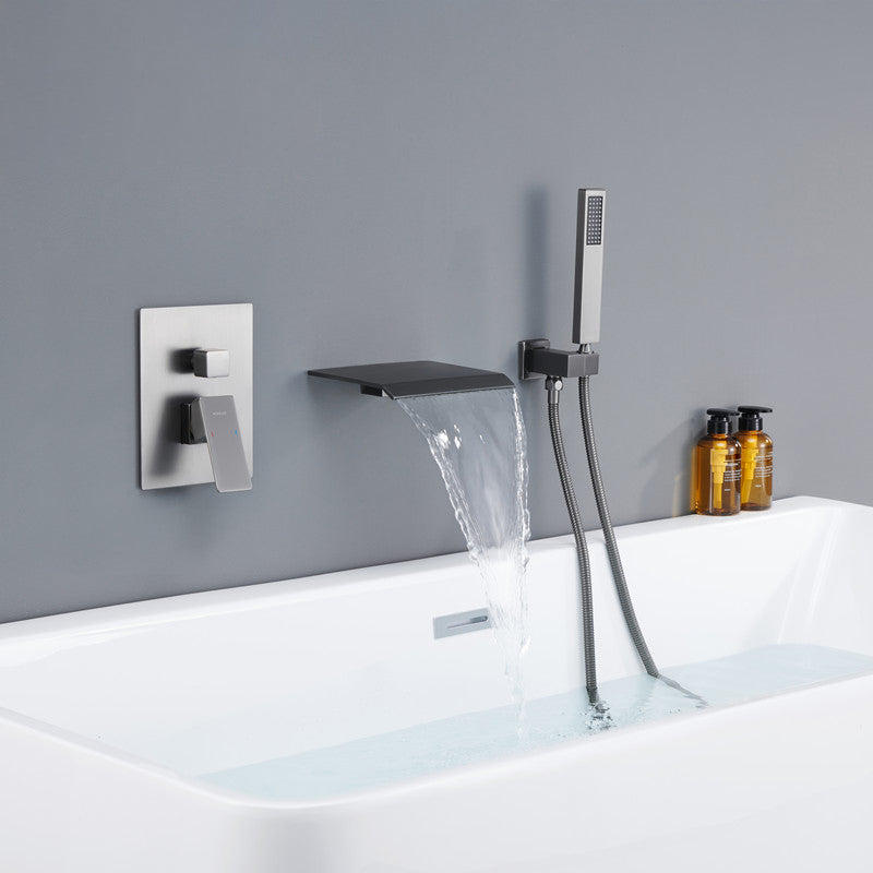Contemporary Bathroom Faucet Wall Mounted Bathroom Faucet with Handheld Shower