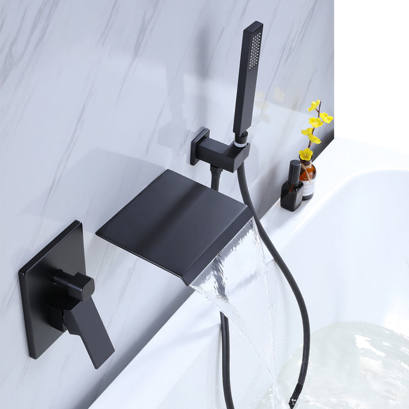 Contemporary Bathroom Faucet Wall Mounted Bathroom Faucet with Handheld Shower