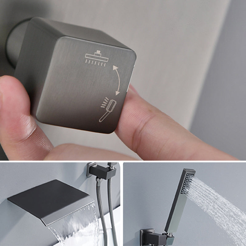 Contemporary Bathroom Faucet Wall Mounted Bathroom Faucet with Handheld Shower