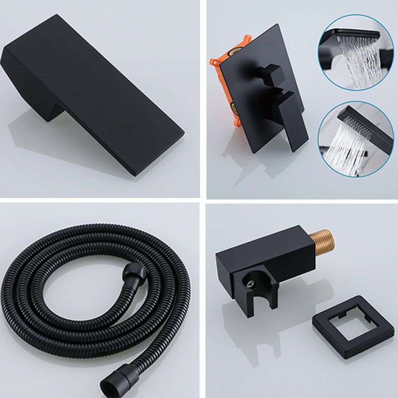 Contemporary Bathroom Faucet Wall Mounted Bathroom Faucet with Handheld Shower