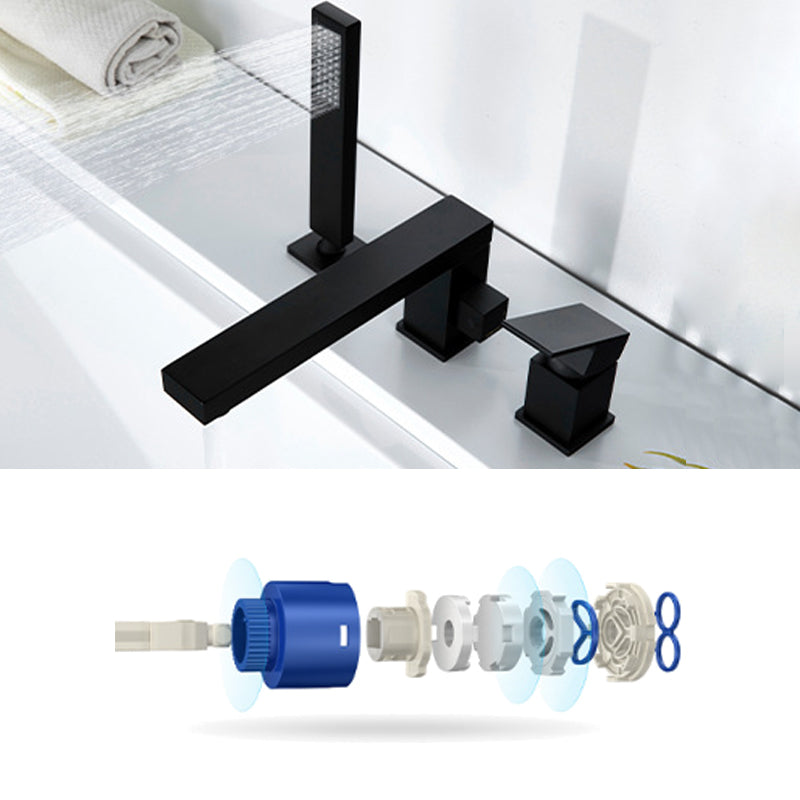Contemporary Bath Faucet Trim Brass Low Arc Bath Faucet Trim