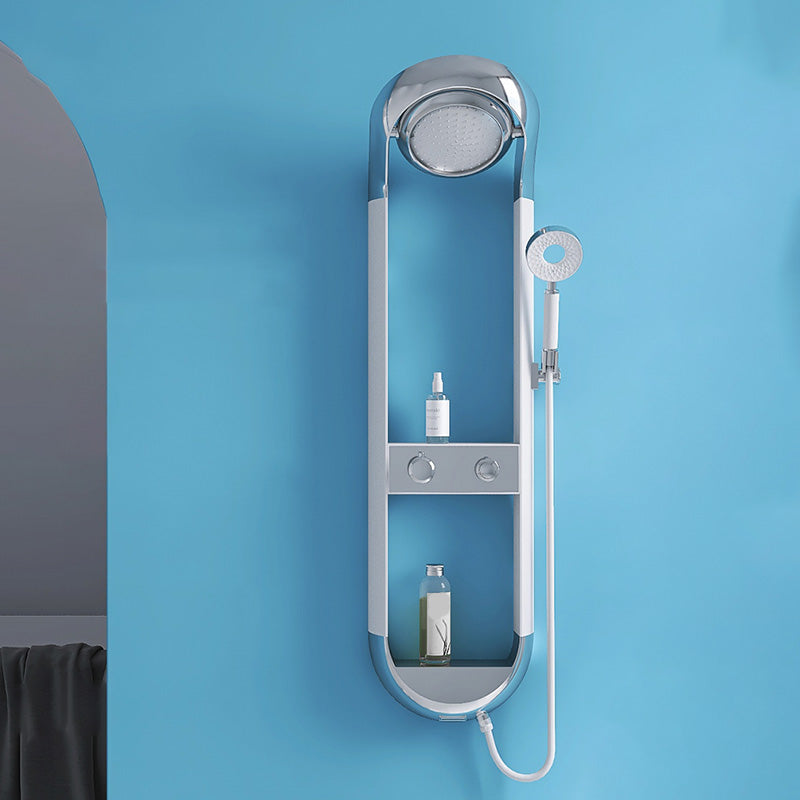 Modern Shower Set Dual Shower Head Slide Bar Thermostatic Wall Mounted Shower System