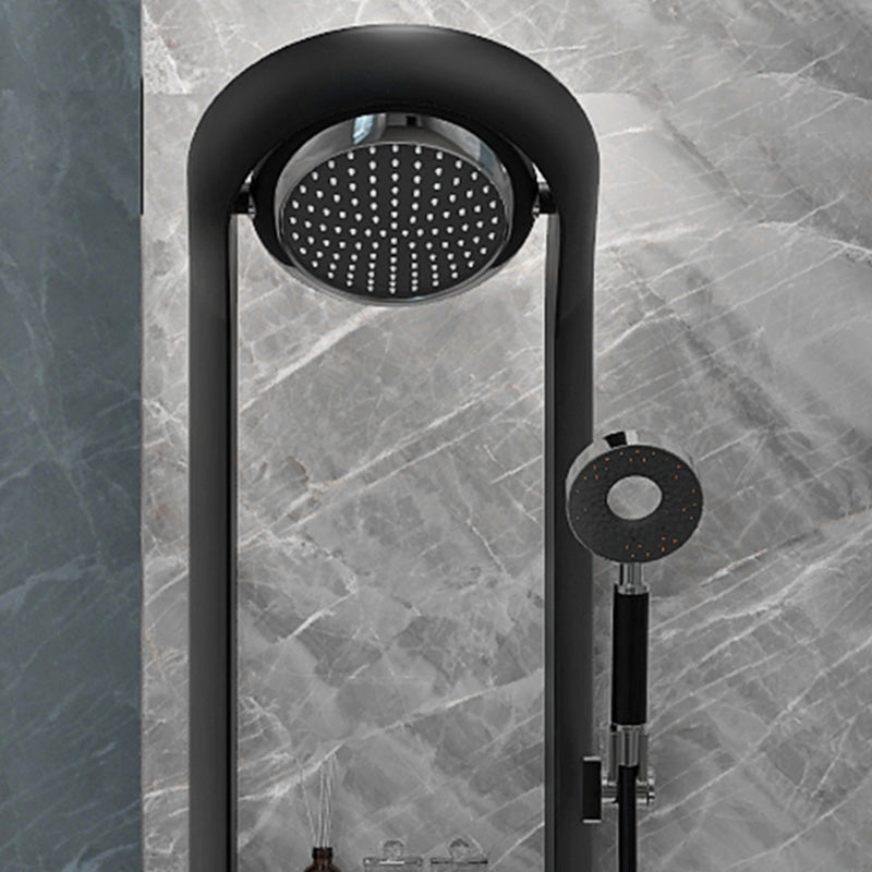Modern Shower Set Dual Shower Head Slide Bar Thermostatic Wall Mounted Shower System