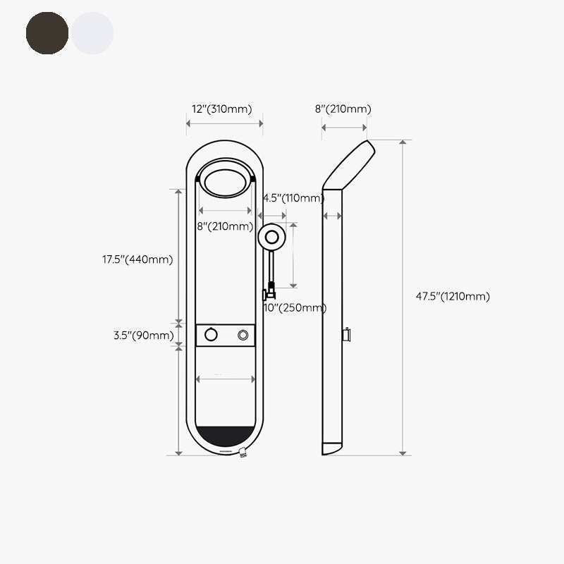 Modern Shower Set Dual Shower Head Slide Bar Thermostatic Wall Mounted Shower System