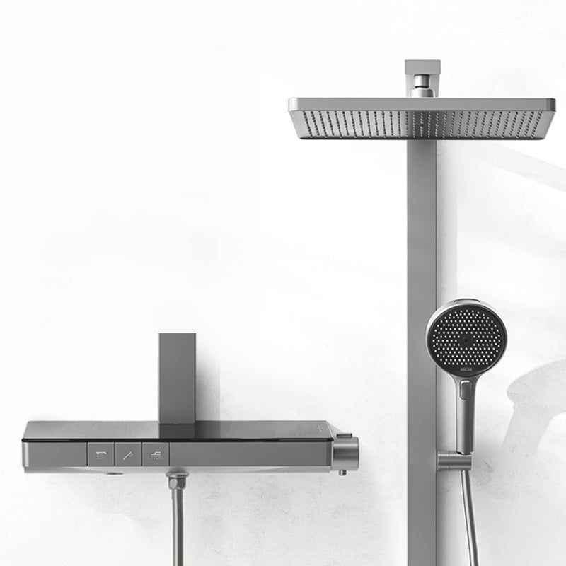 Contemporary Shower Set Adjustable Shower Head Slide Bar Wall Mounted Shower System