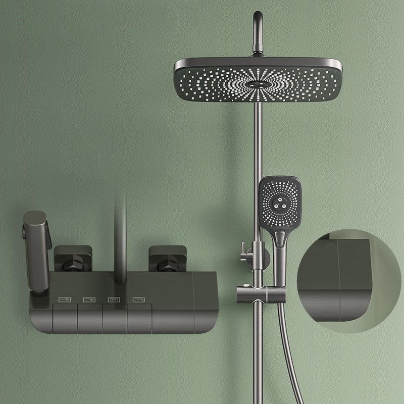 Contemporary Shower Set Handheld Shower Head Slide Bar Wall Mounted Shower System