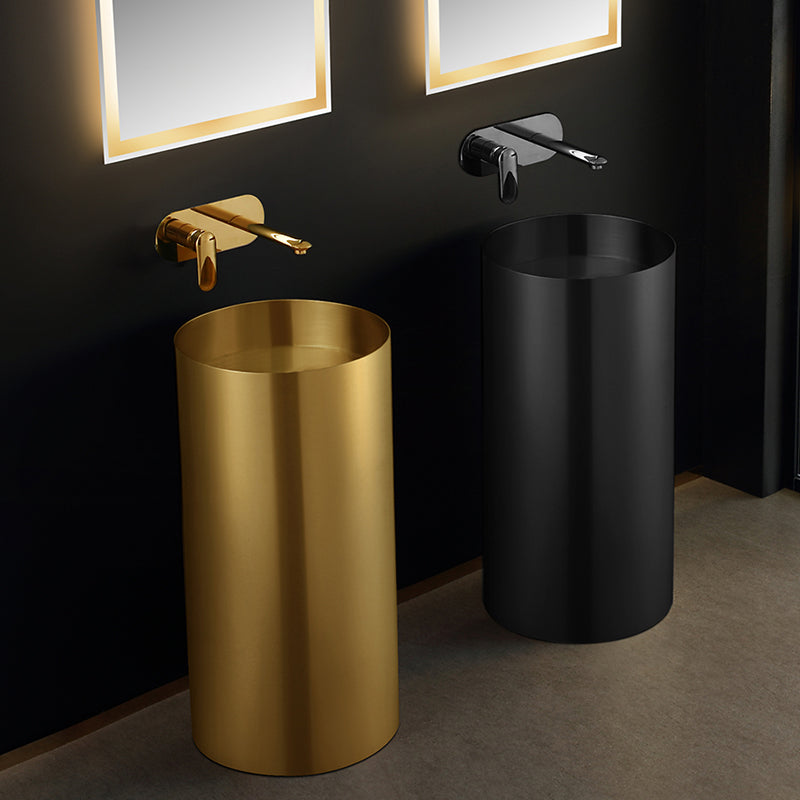Modern Pedestal Bathroom Sink Round Pedestal Bathroom Sink with Faucet