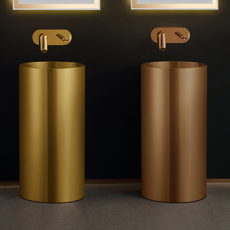 Modern Pedestal Bathroom Sink Round Pedestal Bathroom Sink with Faucet