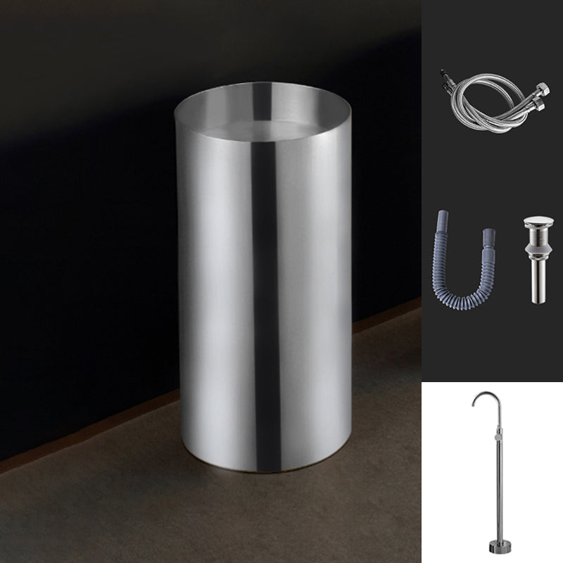 Modern Pedestal Bathroom Sink Round Pedestal Bathroom Sink with Faucet