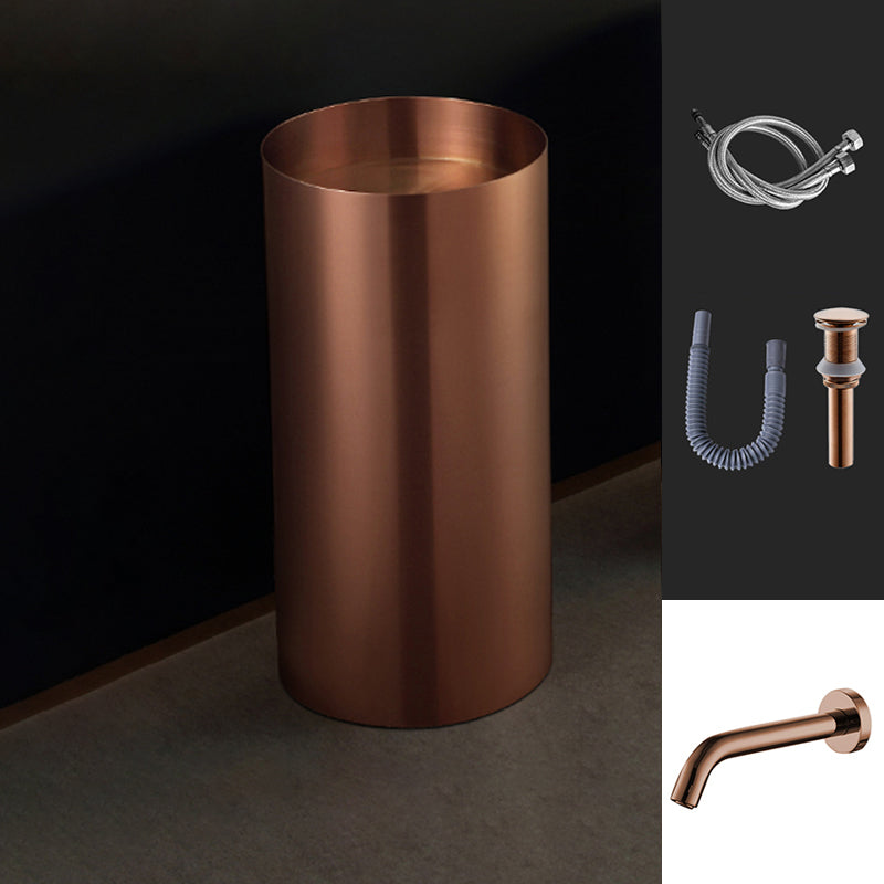 Modern Pedestal Bathroom Sink Round Pedestal Bathroom Sink with Faucet