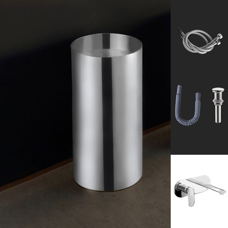 Modern Pedestal Bathroom Sink Round Pedestal Bathroom Sink with Faucet