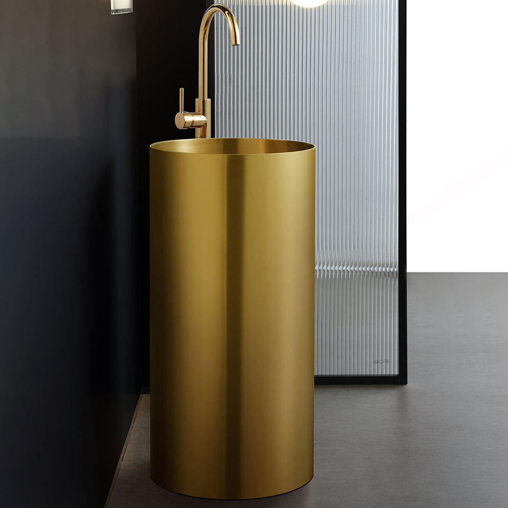 Modern Pedestal Bathroom Sink Round Pedestal Bathroom Sink with Faucet