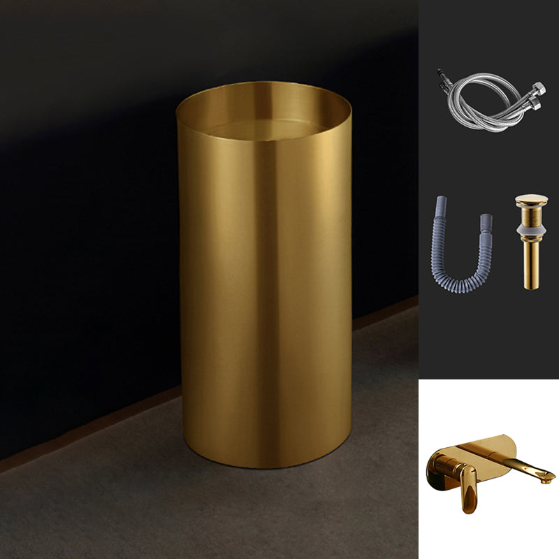 Modern Pedestal Bathroom Sink Round Pedestal Bathroom Sink with Faucet