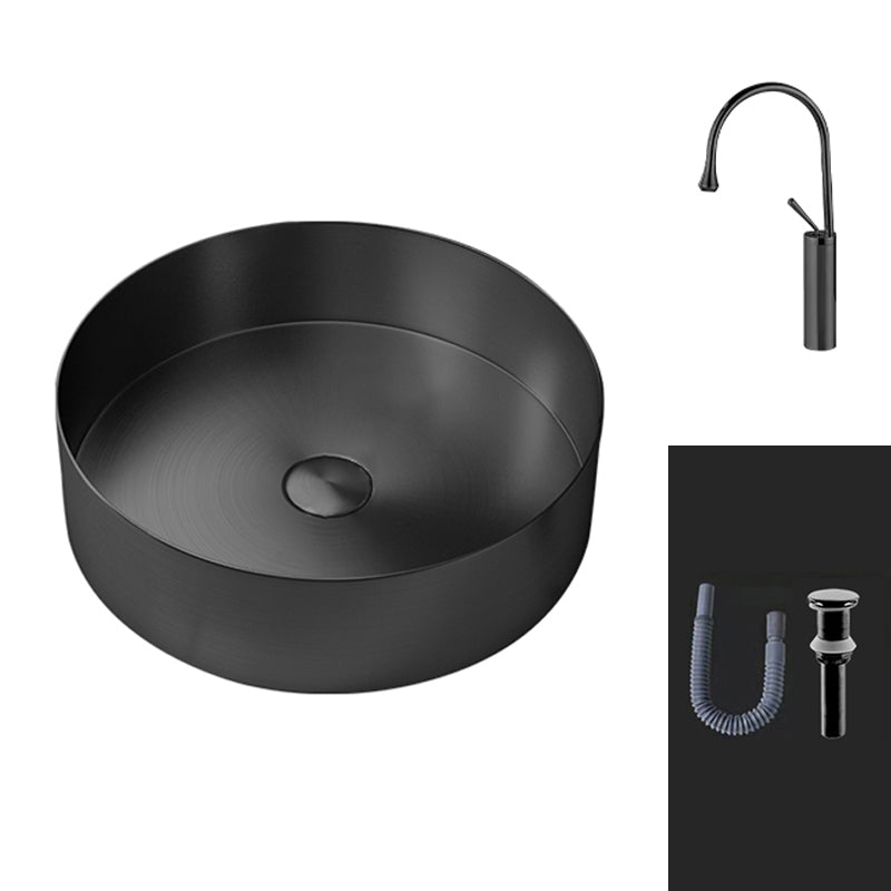 Round Vessel Bathroom Sink Modern Vessel Bathroom Sink with Faucet
