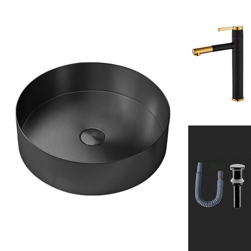 Round Vessel Bathroom Sink Modern Vessel Bathroom Sink with Faucet