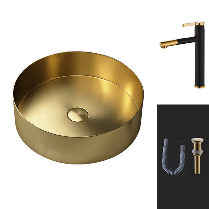Round Vessel Bathroom Sink Modern Vessel Bathroom Sink with Faucet