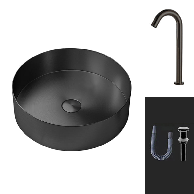 Round Vessel Bathroom Sink Modern Vessel Bathroom Sink with Faucet
