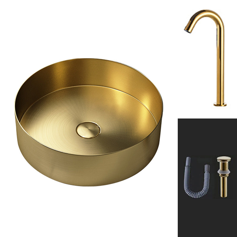 Round Vessel Bathroom Sink Modern Vessel Bathroom Sink with Faucet