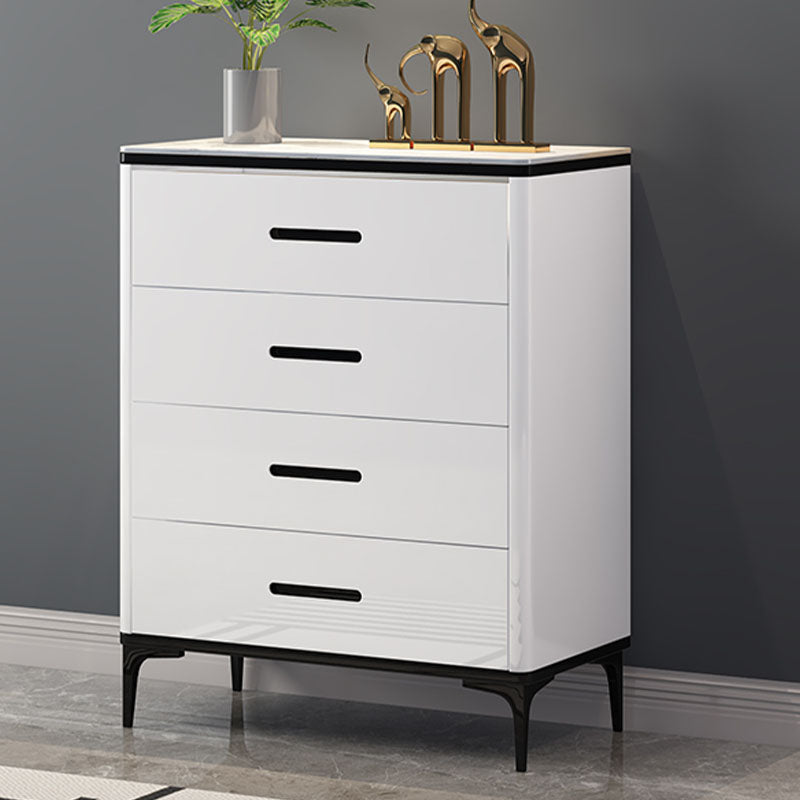 Contemporary Storage Chest Bedroom Stone Chest with Black Legs
