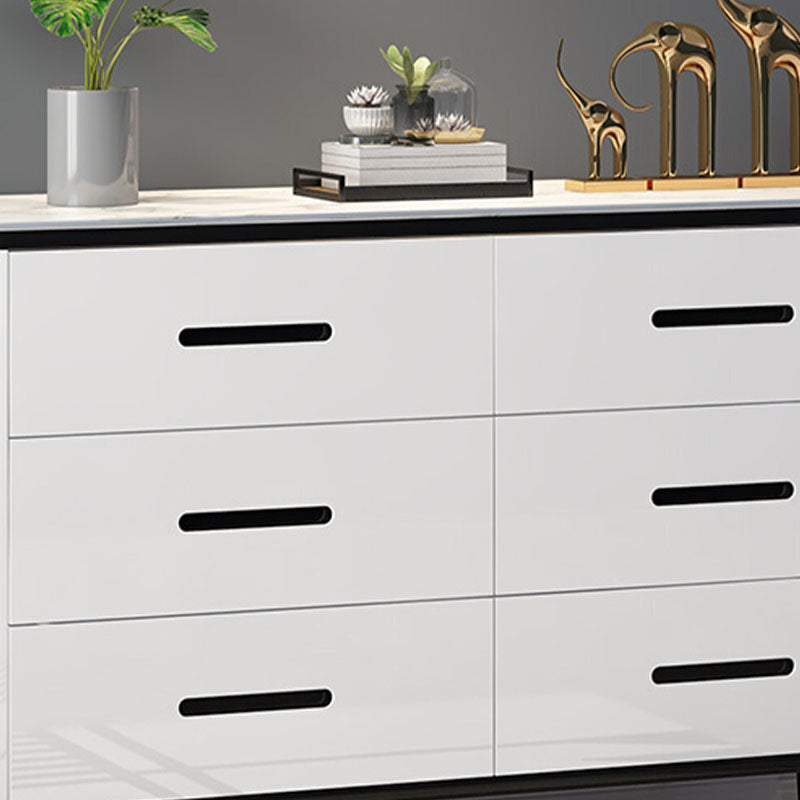 Contemporary Storage Chest Bedroom Stone Chest with Black Legs