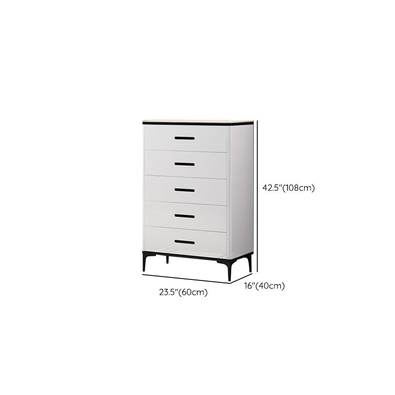 Contemporary Storage Chest Bedroom Stone Chest with Black Legs