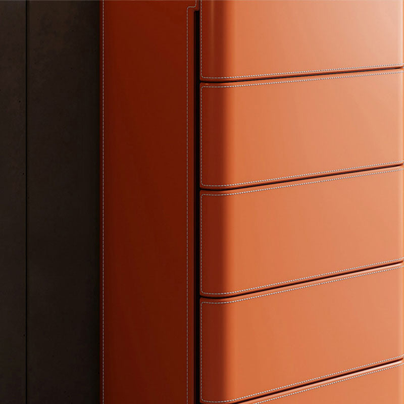 Contemporary Stone Bedroom Storage Chest Vertical Chest with Drawers