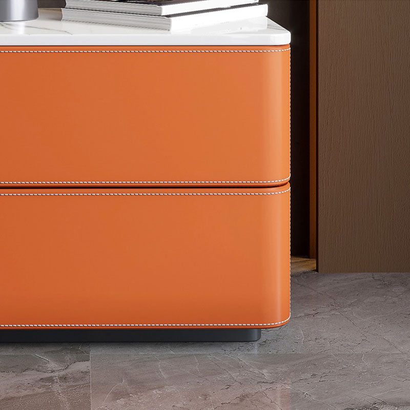 Contemporary Stone Bedroom Storage Chest Vertical Chest with Drawers