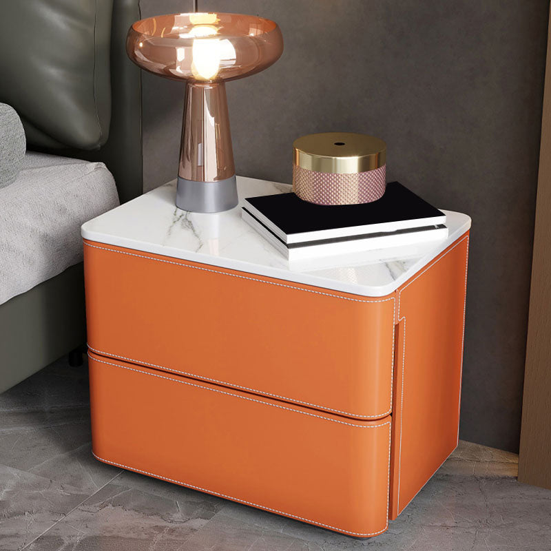 Contemporary Stone Bedroom Storage Chest Vertical Chest with Drawers