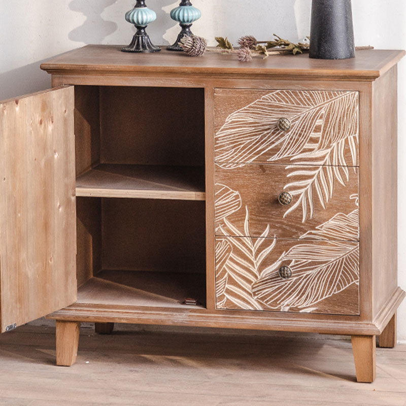Modern Style Dresser Solid Wood Storage Chest with Drawers for Home