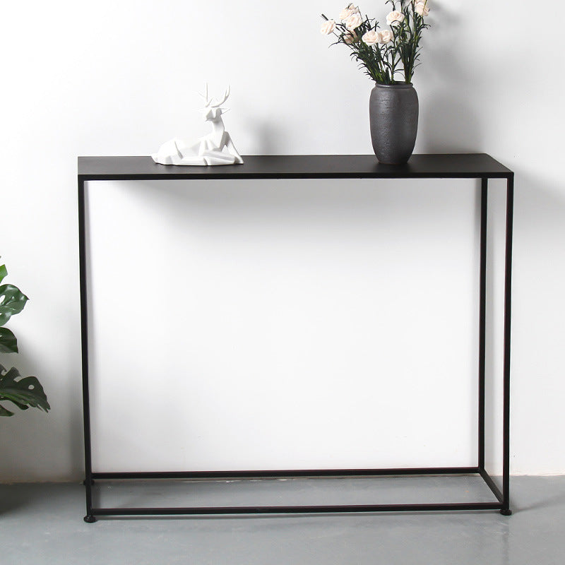 Iron Modern Console Table 31.5-inch Tall End Table with Frame Base