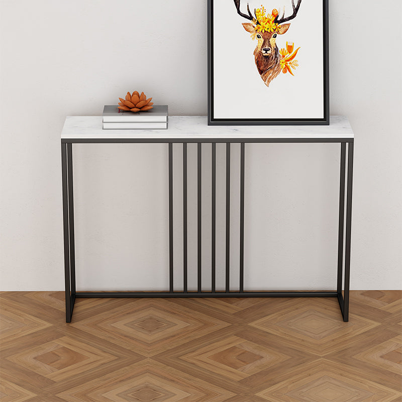 11.81" W Hall Console Table Modern Marble Accent Table with 1 Shelf