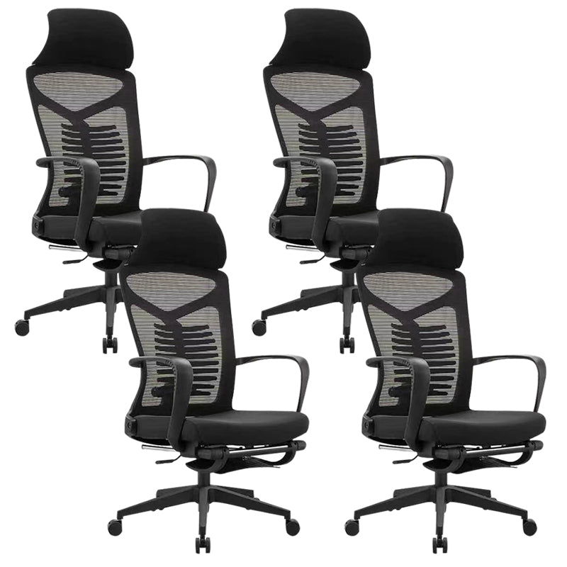 Modern Desk Chair Mesh/Leather Computer Chair High-Back Chair with Wheels