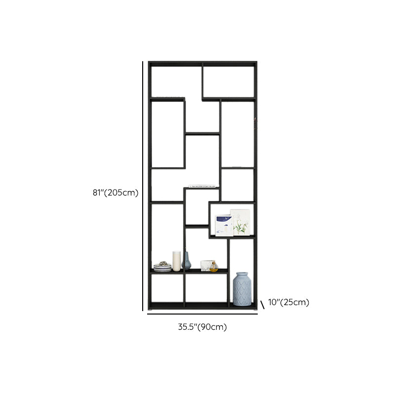 9.8" W Industrial Antique Finish Shelf Bookcase Etagere Metal Bookshelf