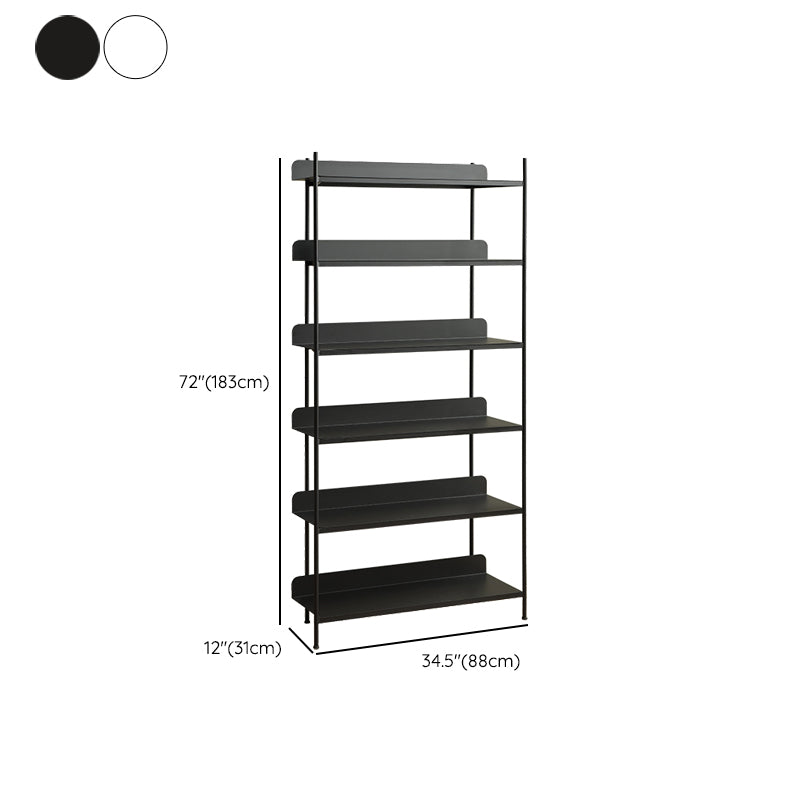 Industrial Etagere Bookshelf Metal Shelves Included Open Back Bookcase