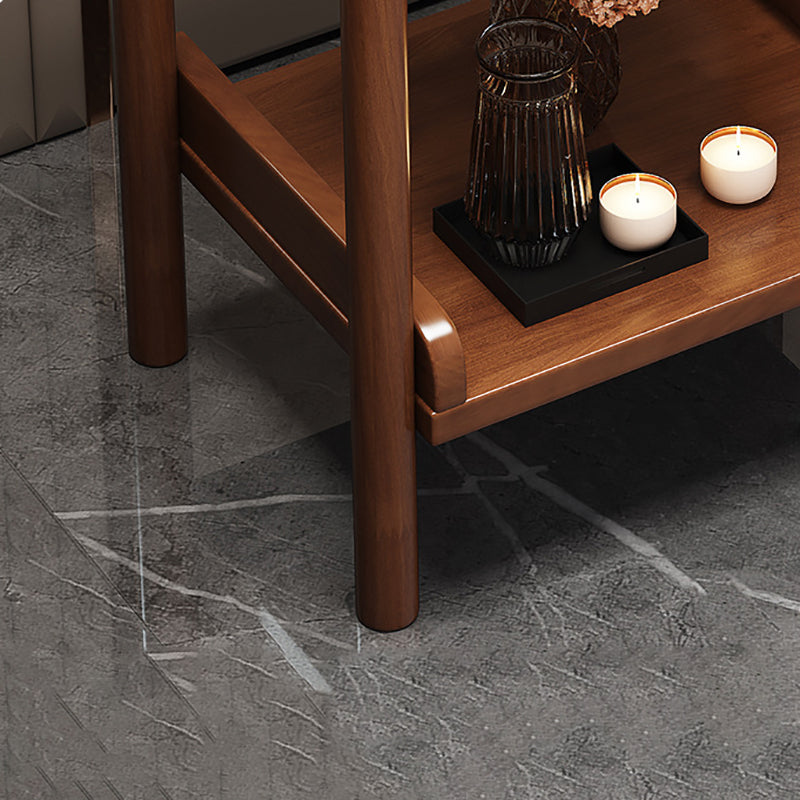 Standard Contemporary Bookcase Wooden Closed Back Bookshelf with Shelves