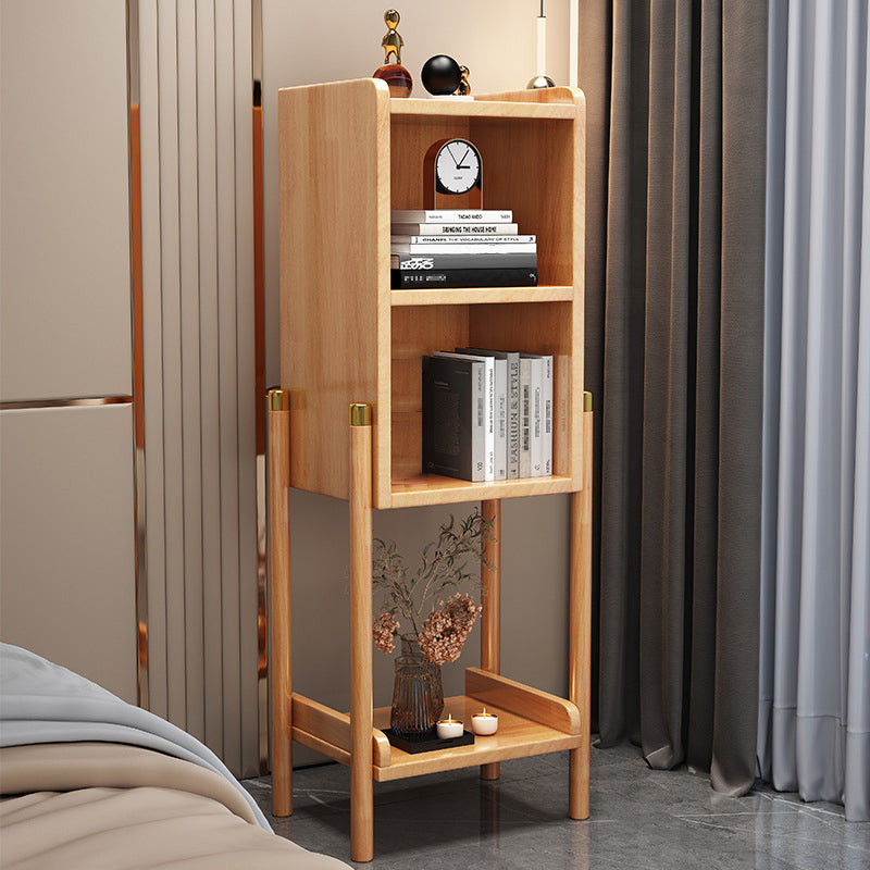 Standard Contemporary Bookcase Wooden Closed Back Bookshelf with Shelves