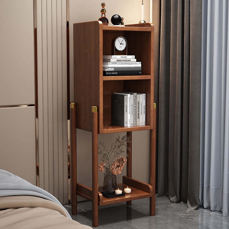 Standard Contemporary Bookcase Wooden Closed Back Bookshelf with Shelves
